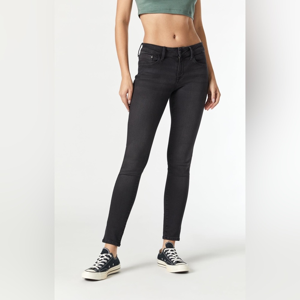 Mavi Gold Alexa Ankle Mid Rise Skinny Jean Dark Wash